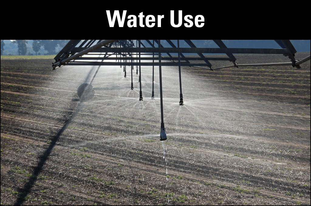 Image of agricultural irrigation for the water use section of the National Water Census website