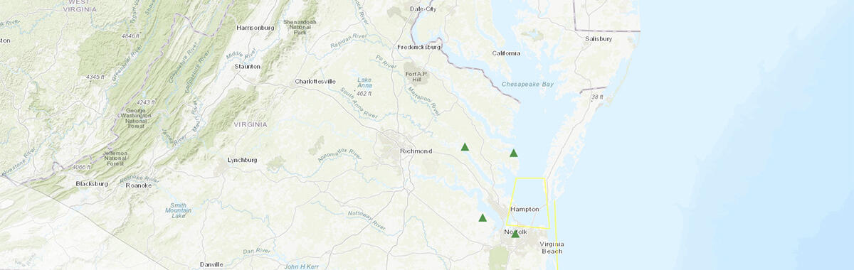 FEV map that shows RDGs being installed in VA for Florence