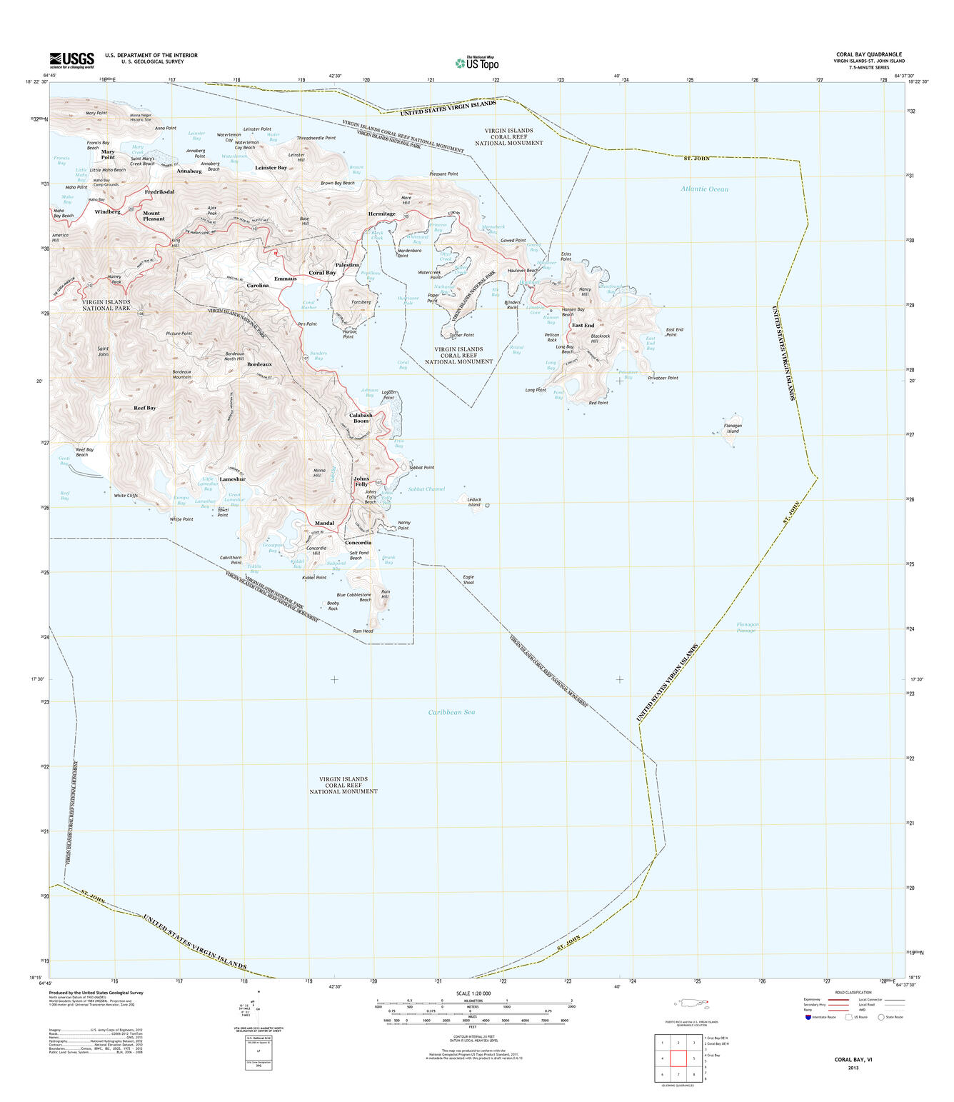 VI Coral Bay US Topo (Browse Image for Story Map)