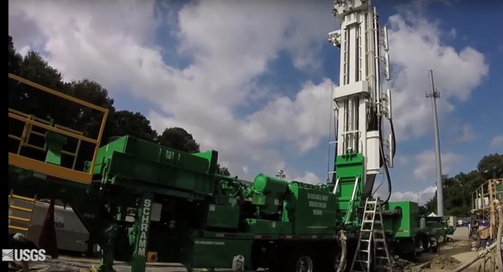 Extensometer drilling rig in Virginia.