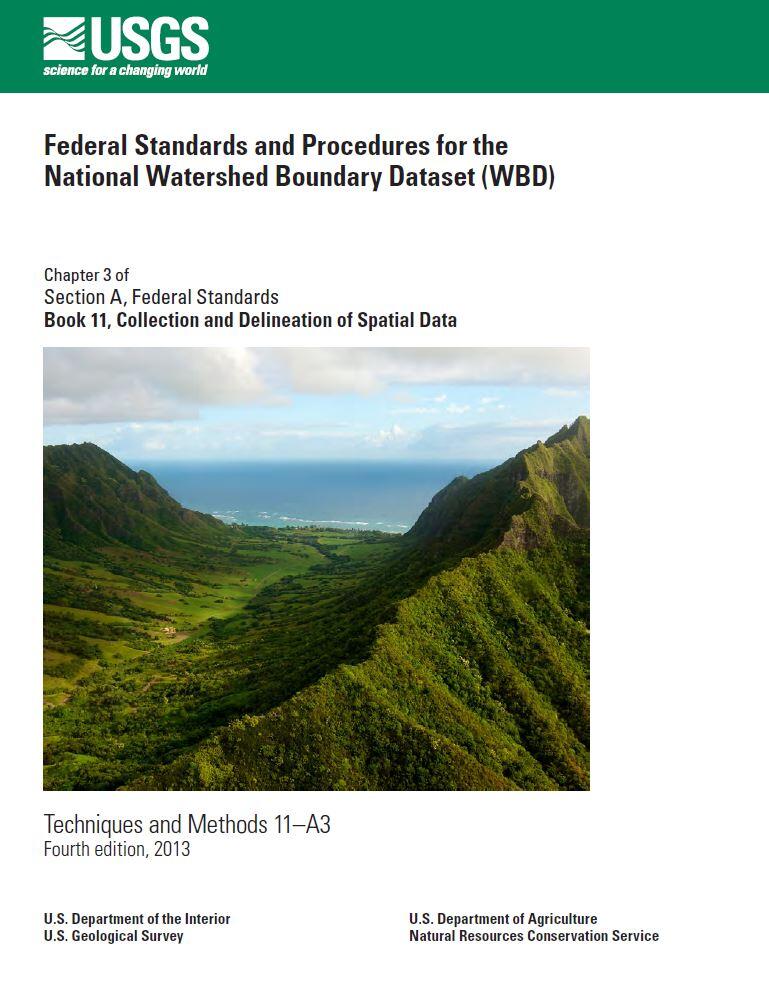 Watershed Boundary Dataset Standards Front Cover