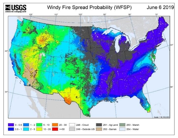WFPI-based Fire Spread Probability (WFSP)