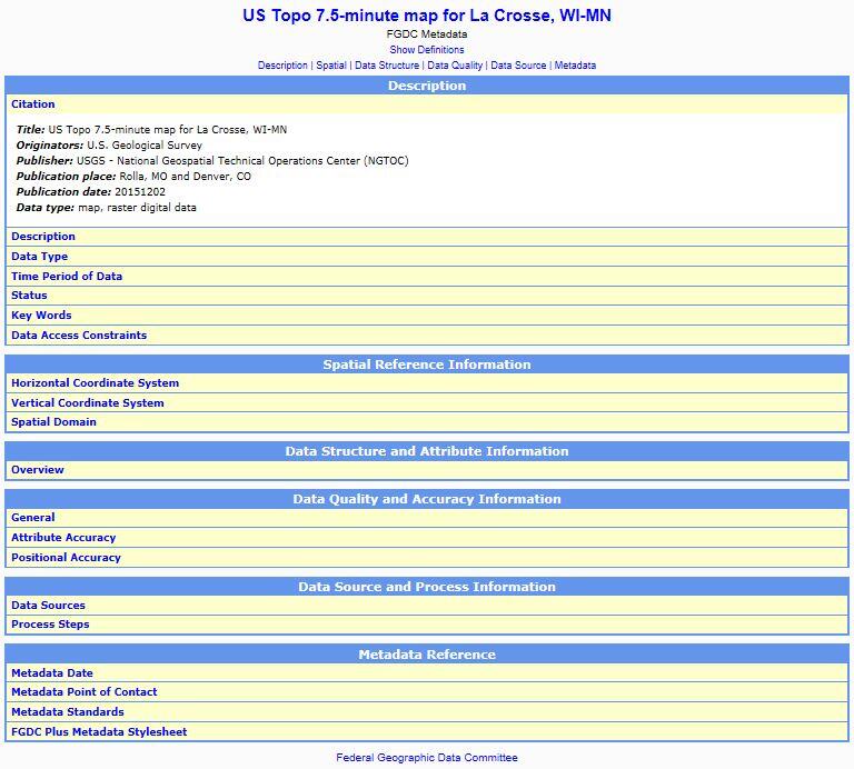 WI LaCrosse Metadata US Topo (Browse Image for Story Map)