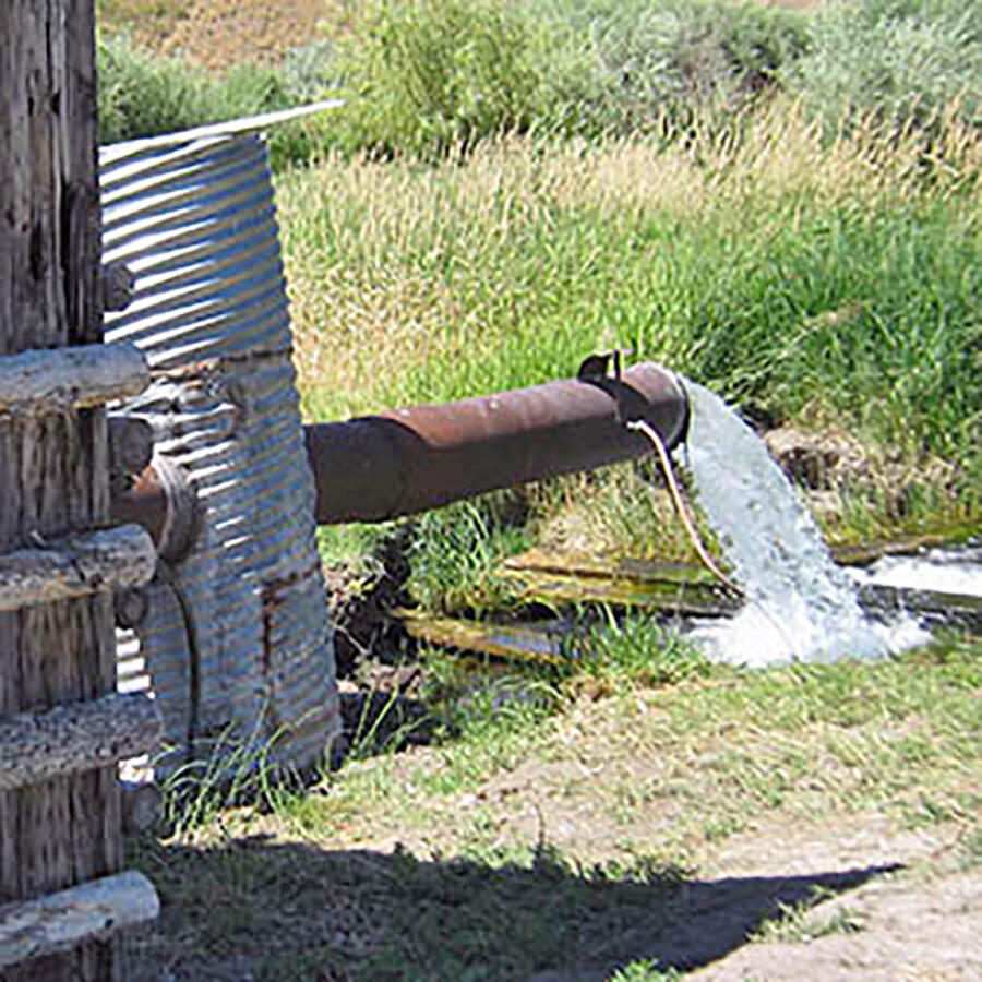 Sample site for water-quality assessment