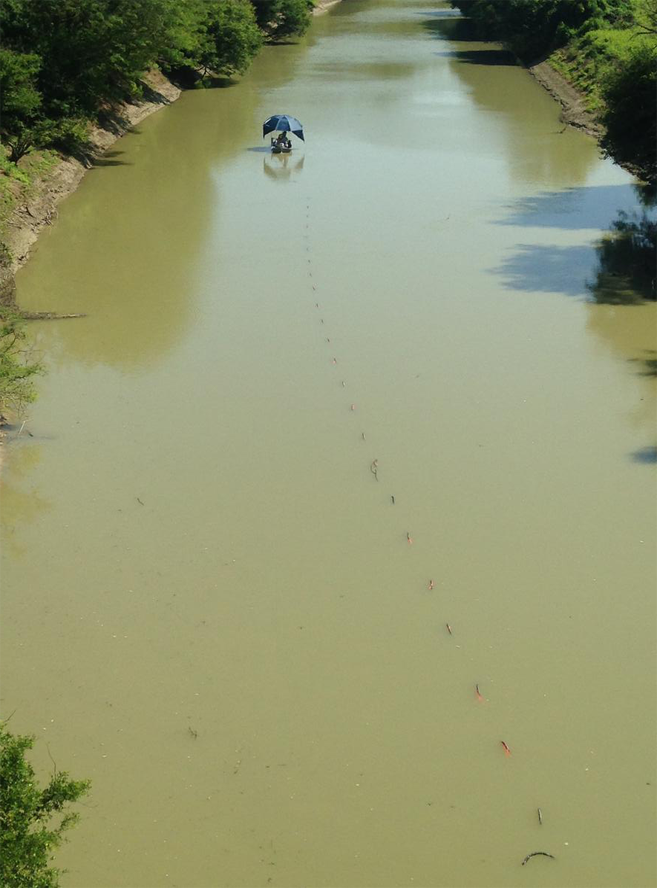Water bourne geophysics in the delta