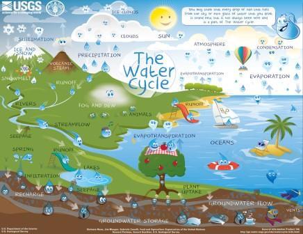 Water cycle graphic