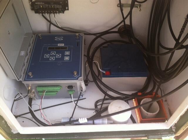 Photo of instrumentation in groundwater monitoring well.