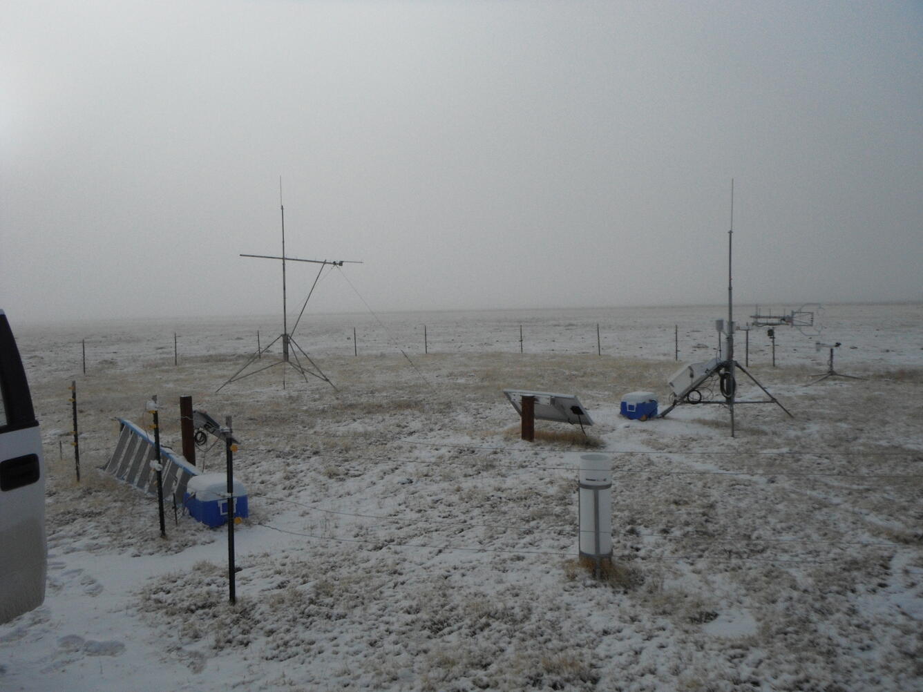 winter morning in kobeh valley at an ET site
