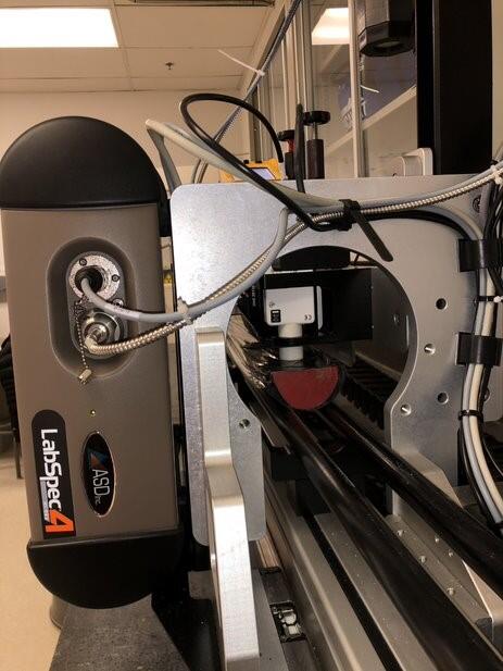 Z Motor Arm in contact with Sediment Core
