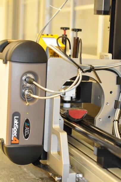 Z Motor Arm in contact with sediment core