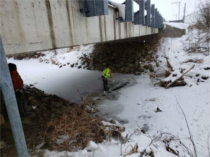 Aaron Yost - OKI WSC - ice measurement at Coldwater Creek Ohio