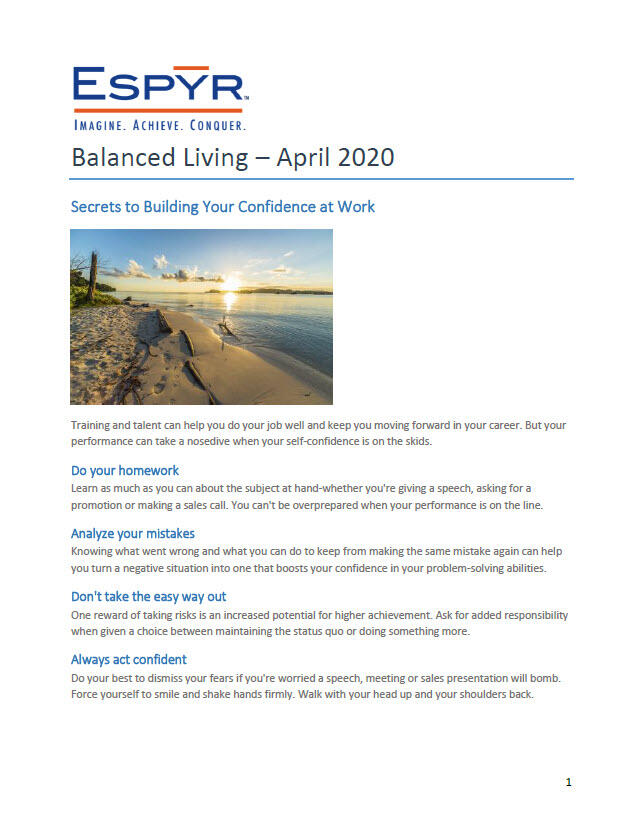 Balanced Living April 2020 front page