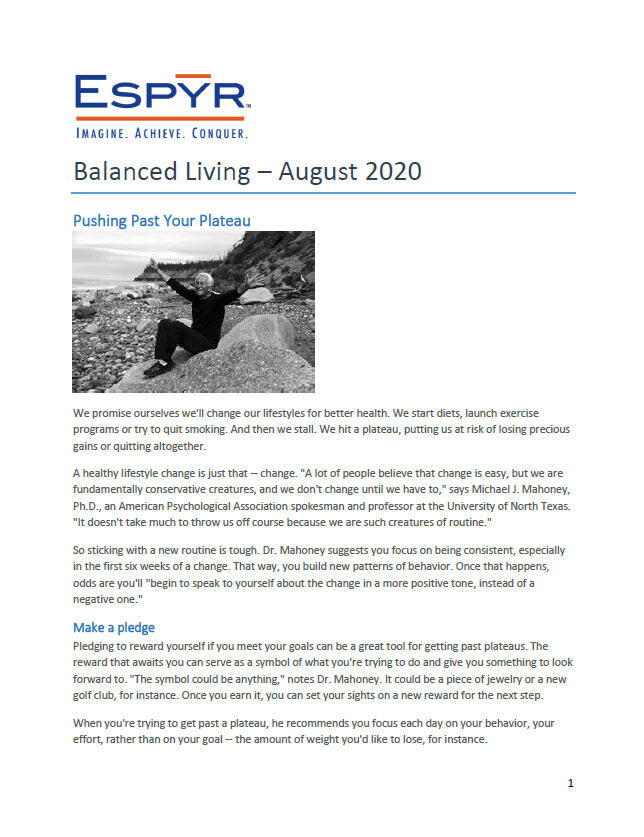 Balanced Living August 2020 front cover