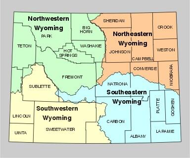 Wyoming reports bibliography area map