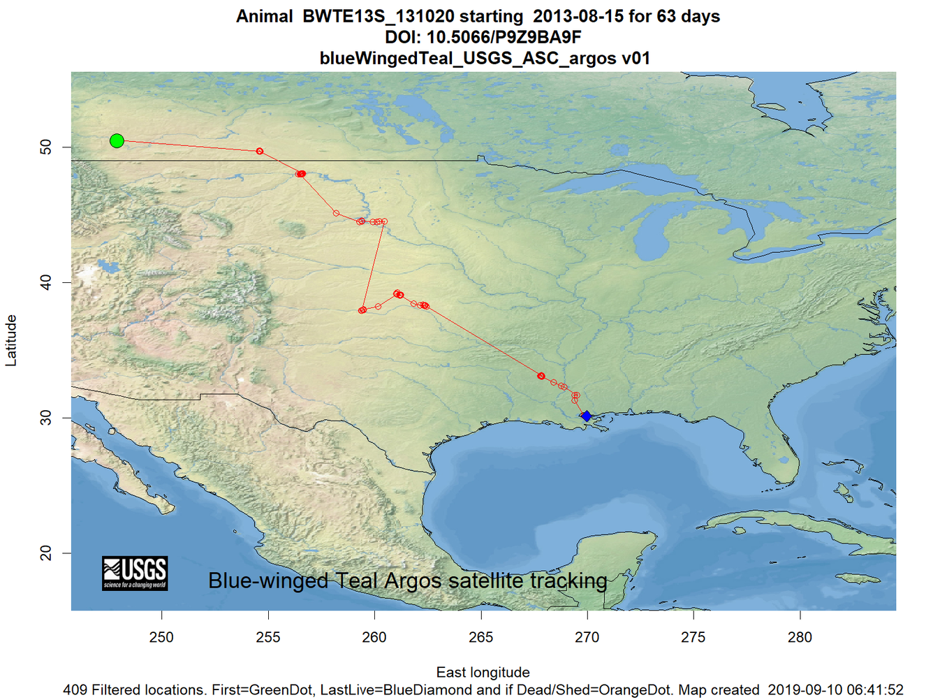 Blue-winged Teal Wildlife Tracking