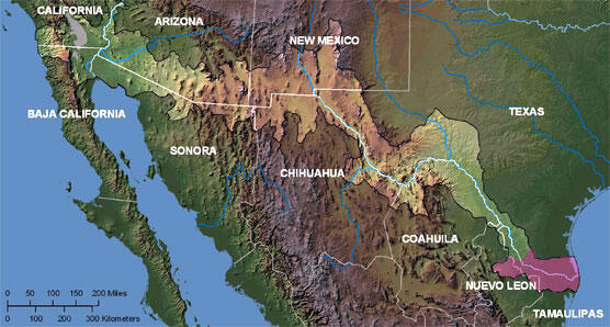 Project study area along U.S.-Mexico border