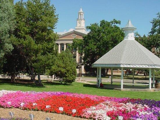 The Old Fort Collins High School and the Botanic Gardens