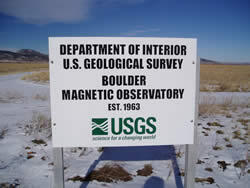 Boulder Magnetic Observatory Sign