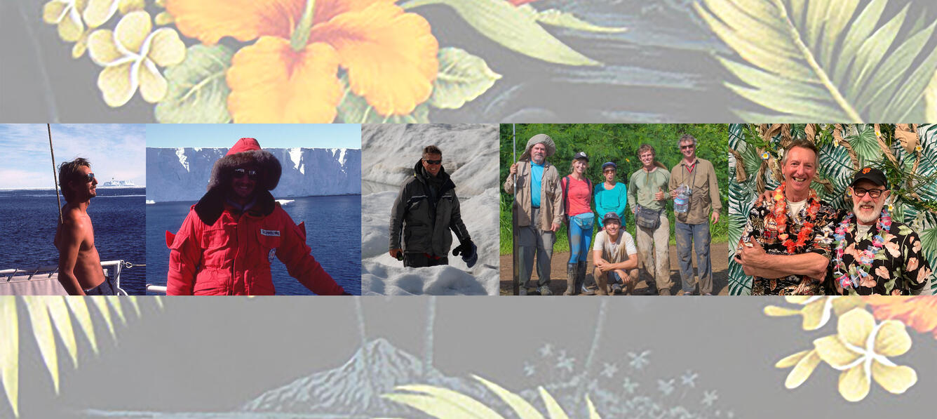 A collage of photos in remembrance of a beloved geologist.