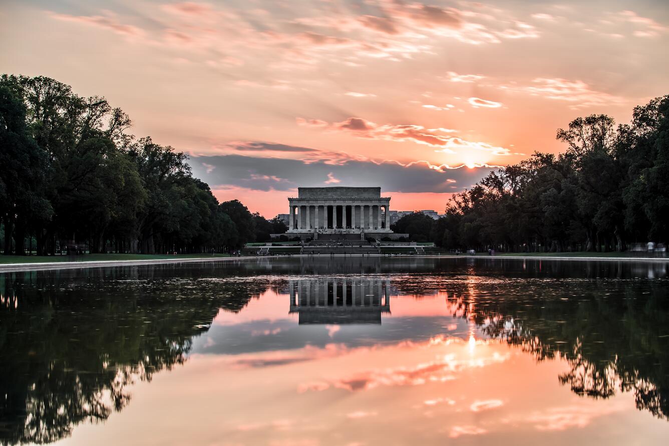 body of water near building/ Lincoln Memorial Circle Northwest, Washington, United States/ ethics 