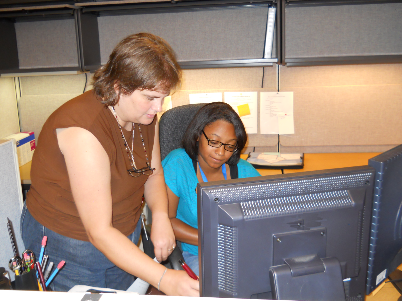 USGS employees working together