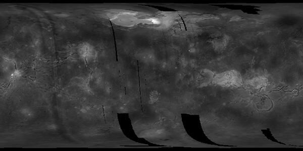 Topographic map of Venusian surface taken by Magellan imagery 