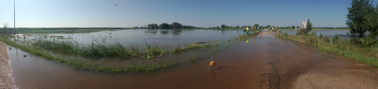 USGS Hydro Tech James Albrecht measuring Clear Creek, Nebr.