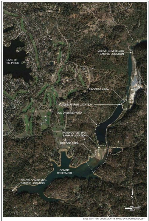 Satellite photo of Combie Reservoir