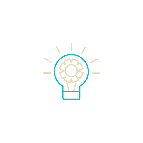 Lightbulb with gear inside of it