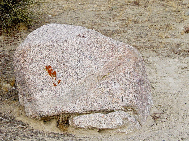 A photo of a granite boulder