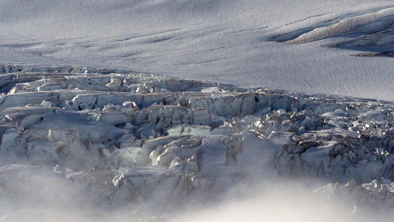 Crevices on glacier, Juneau Icefield