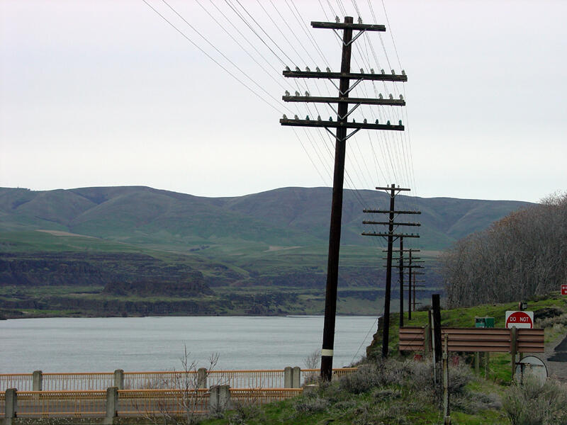 A photo of a telephone pole