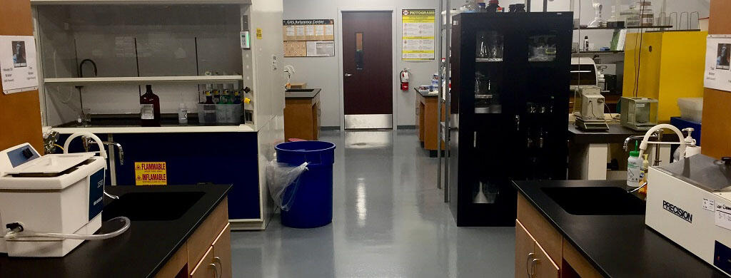 View of the new (2018) sample processing laboratory at the Organic Geochemistry Research Laboratory (OGRL), Lawrence, Kansas