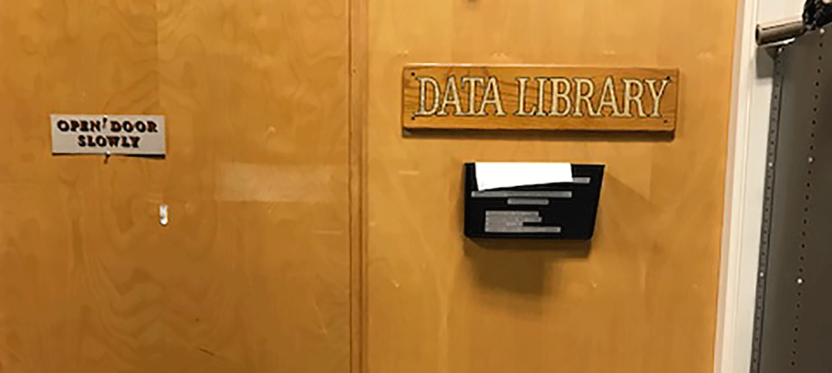 Woods Hole data library front door
