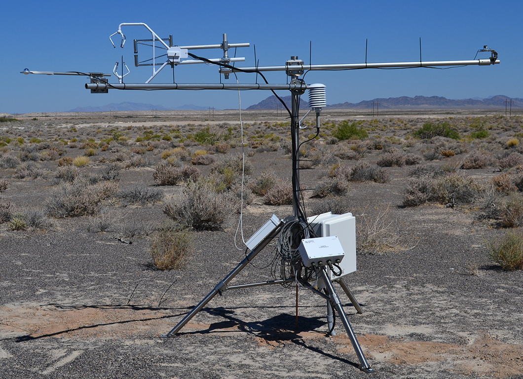 Evapotranspiration equipment at the deep site, Amargosa Desert, Nye County, Nevada