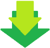Geomag downloads thumbnail, green arrows overlapped pointing down.