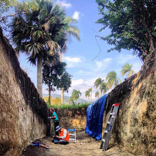 excavation along the Septentrional fault