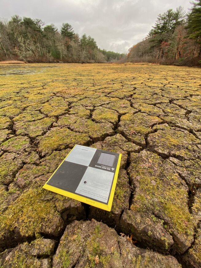 Photograph of a drone landing pad