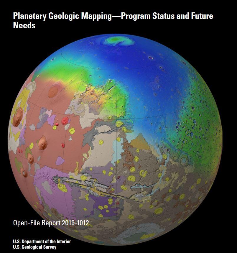 Mars color shaded relief