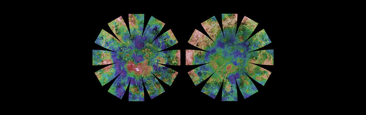 Venus Magellan Globe layout. Daisy projected.