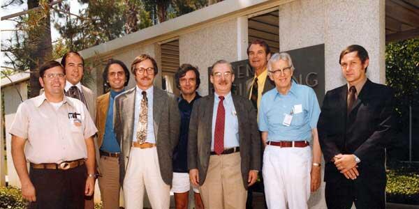 USGS Scientist Larry Soderblom with the rest of the Voyager Team(far right)