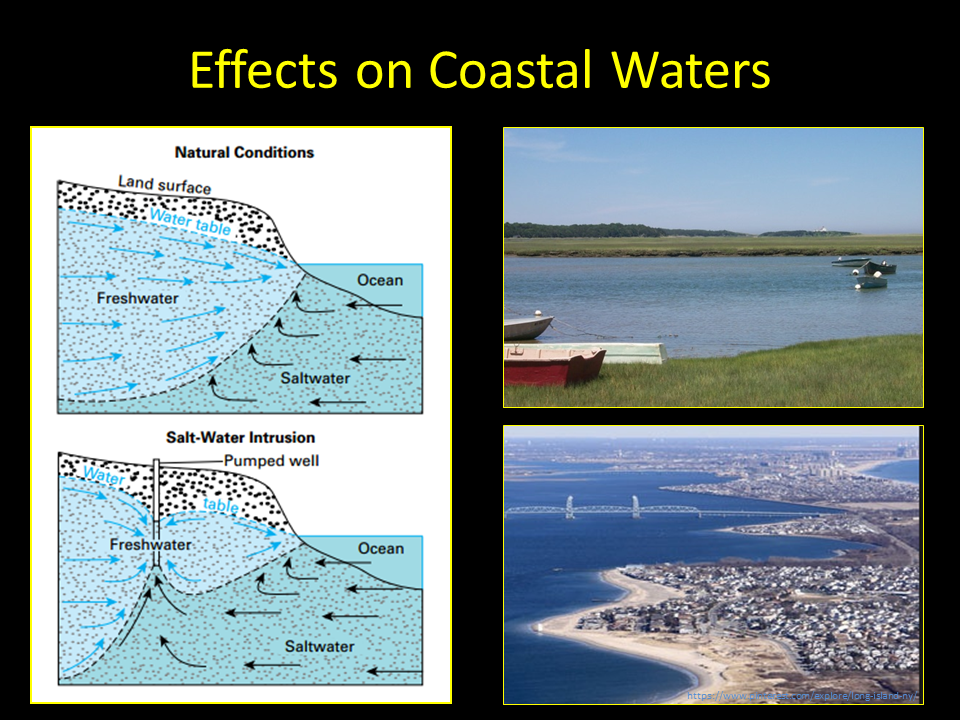 illustrations and photos of freshwater saltwater boundaries on Long Island