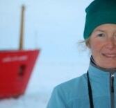 Ellyn on the Healy, with the Louis St. Laurent in the background