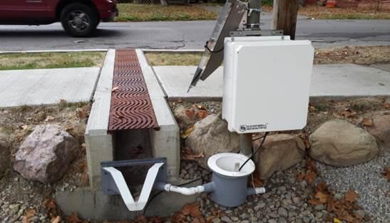 Monitoring equipment installed at strorm water drain