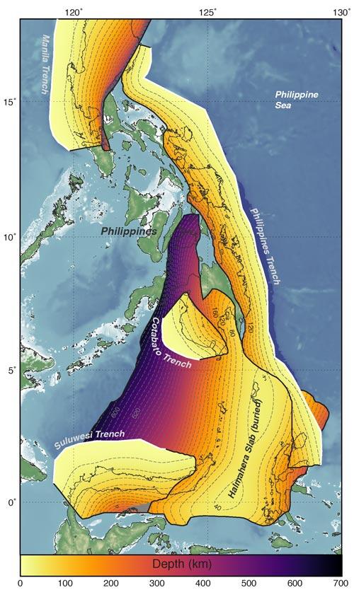 Manila, Philippine, Cotabato, Halmahera, and Sulawesi slabs