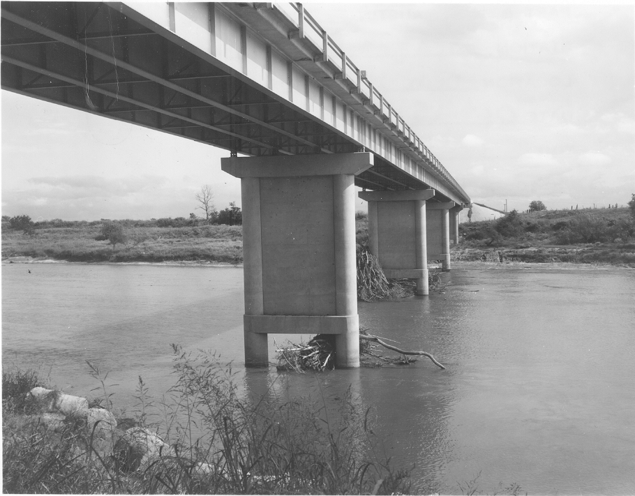 Station 08098290 Brazos River near Highbank, Texas, downstream from FM 413 bridge.