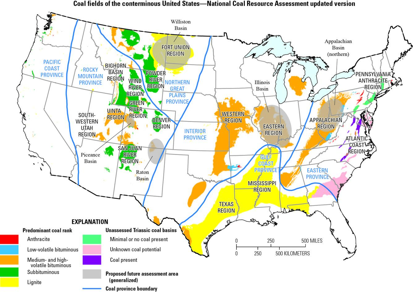 USGS Coalfields Of The Conterminous United States U S Geological Survey Figure 1 Final Copy 