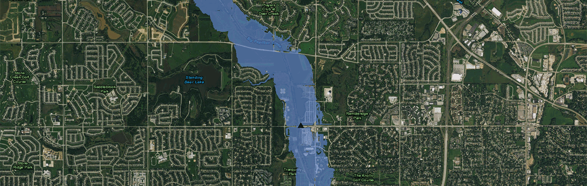 Screenshot of flood-inundation map in Nebraska