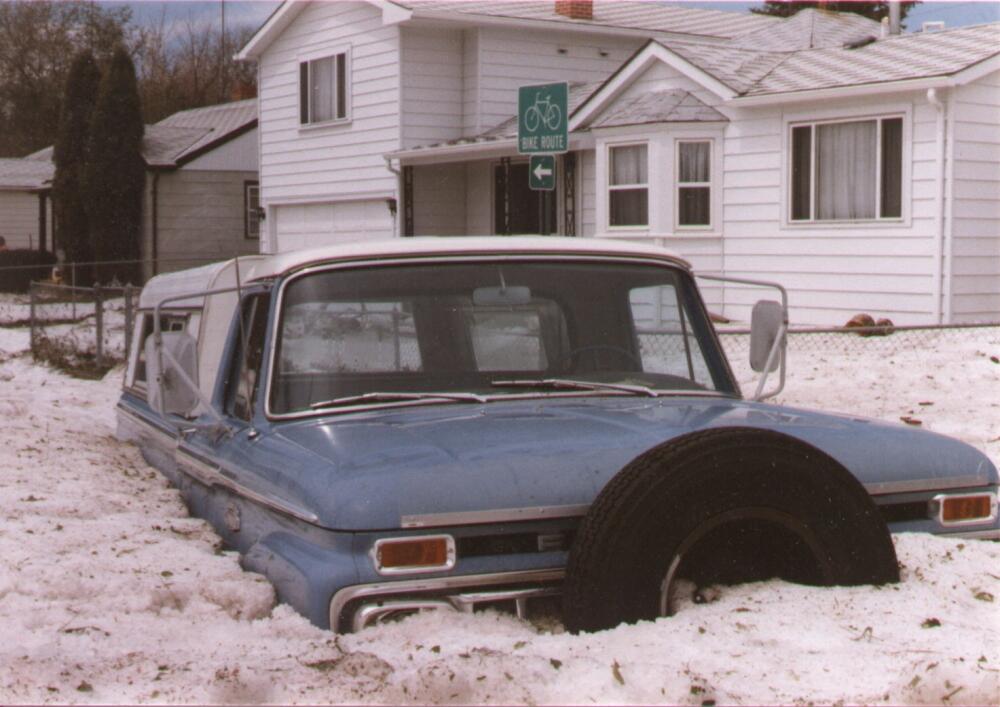 Hail accumulation following flooding