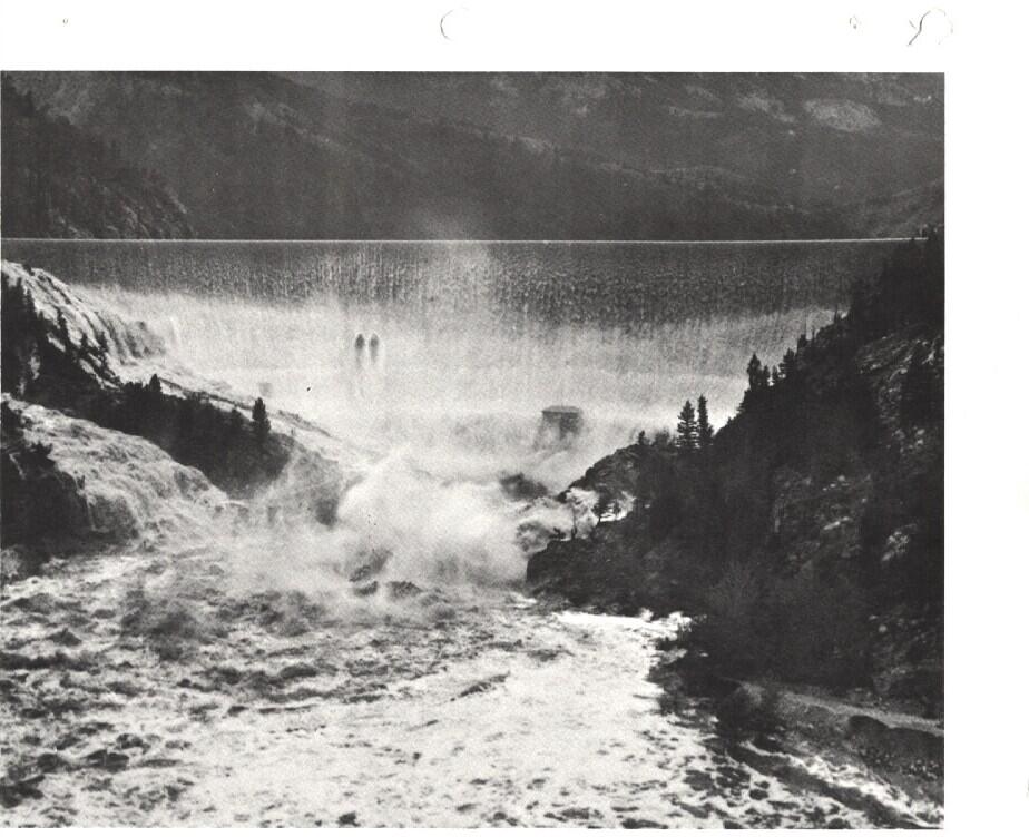 Sun River overtopped Gibson Dam